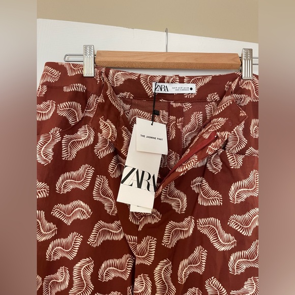 NEW Zara 100% cotton set pants + blouse top - Picture 8 of 10